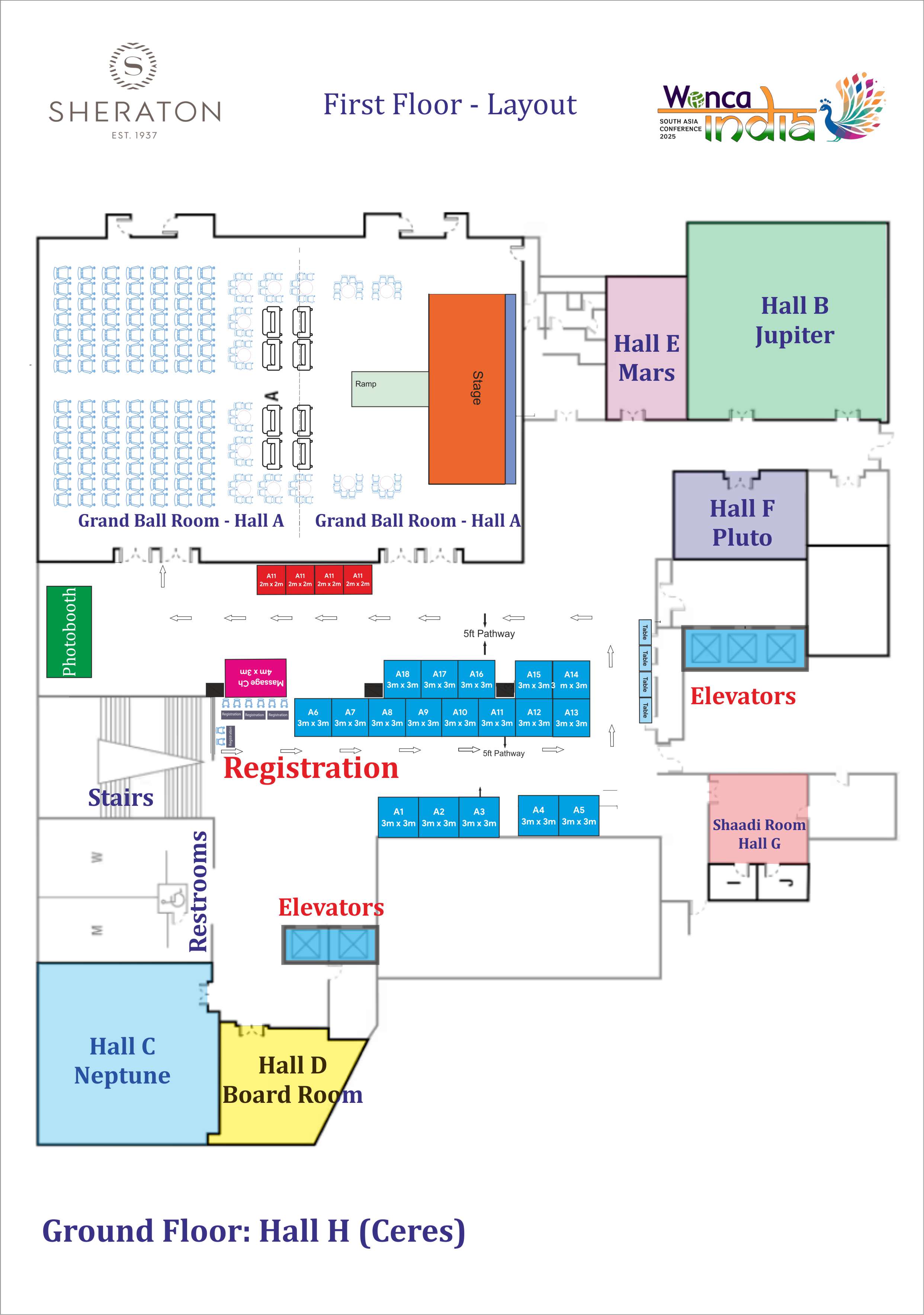 Halls Layout